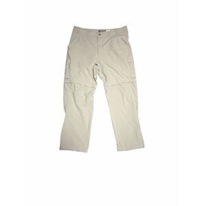 Columbia Titanium Pants Mens XL Beige Cargo Omni-Dry Convertible Hiking 38x32
